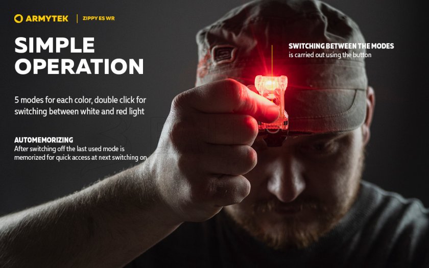 Sleutelhanger Armytek Zippy ES WR Red