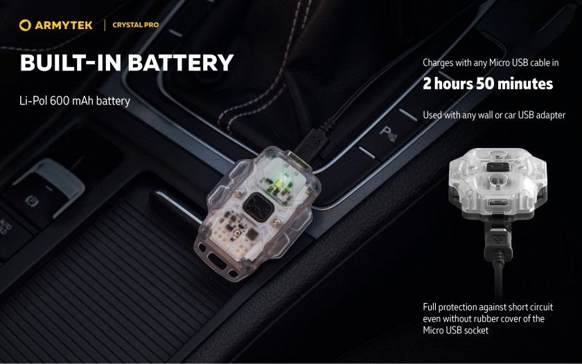 Lampe multifonction Armytek Crystal Pro - gris