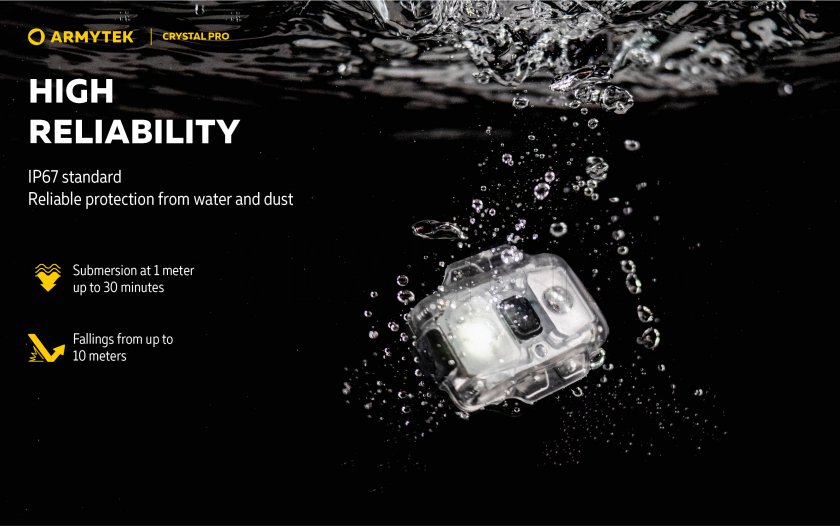Lampe multifonction Armytek Crystal Pro - gris