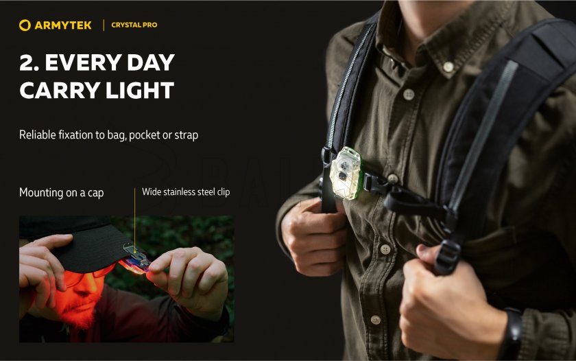 Lampe multifonction Armytek Crystal Pro - gris