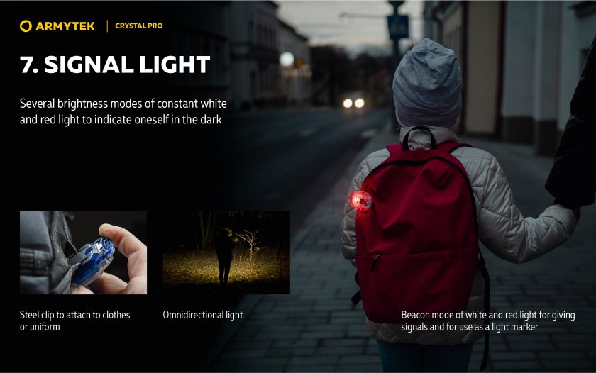 Lampe multifonction Armytek Crystal Pro - gris