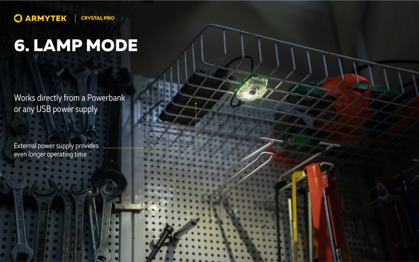Lampe multifonction Armytek Crystal Pro - gris
