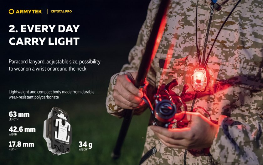 Lampe multifonction Armytek Crystal Pro - gris