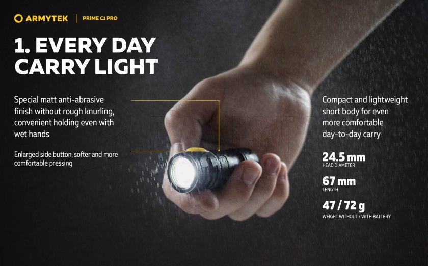 Lampe Armytek Prime C1 Pro lumière chaude