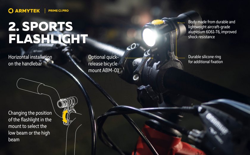 Lampe Armytek Prime C1 Pro lumière froide