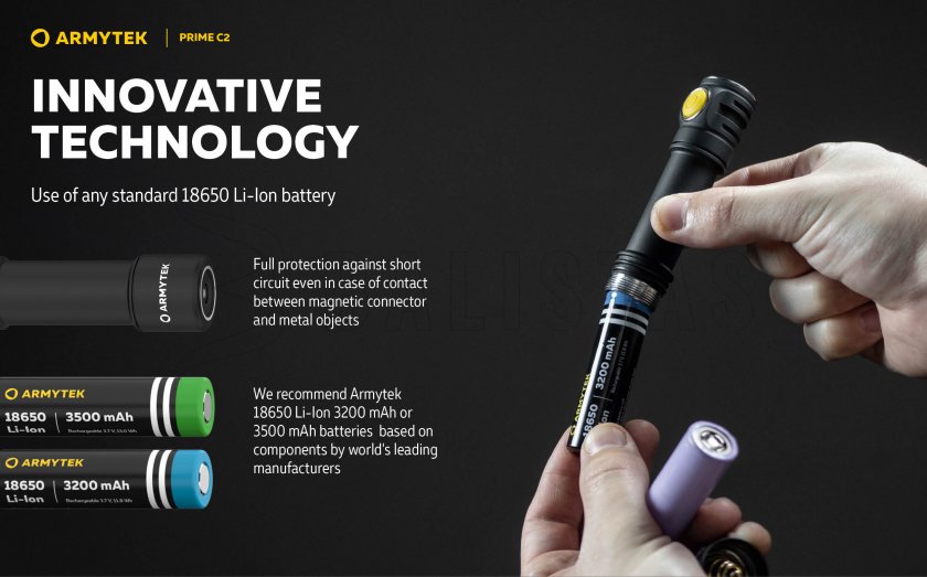 Lampe Armytek Prime C2 - lumière chaude