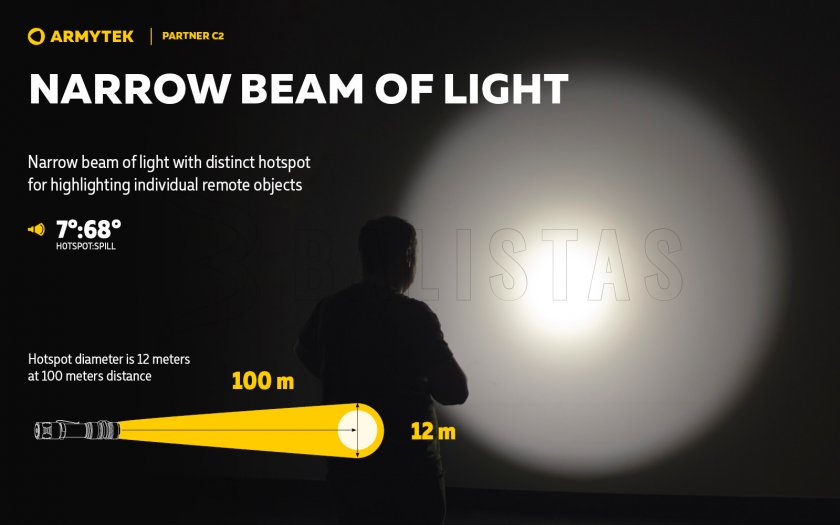 Lampe tactique Armytek Partner C2 lumière froide