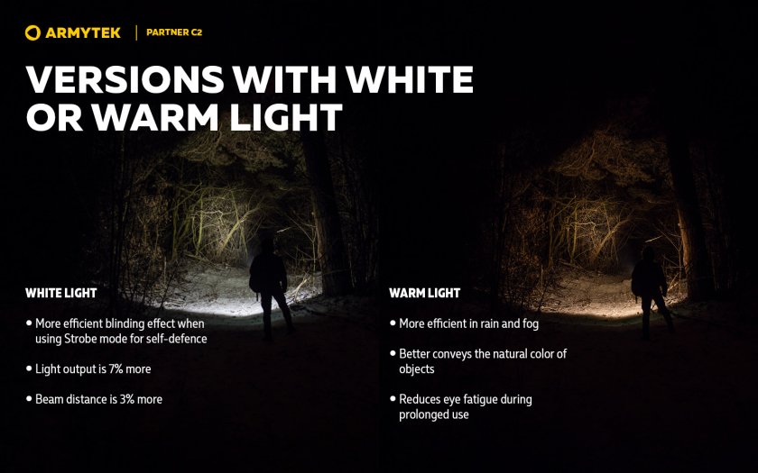 Lampe tactique Armytek Partner C2 lumière froide