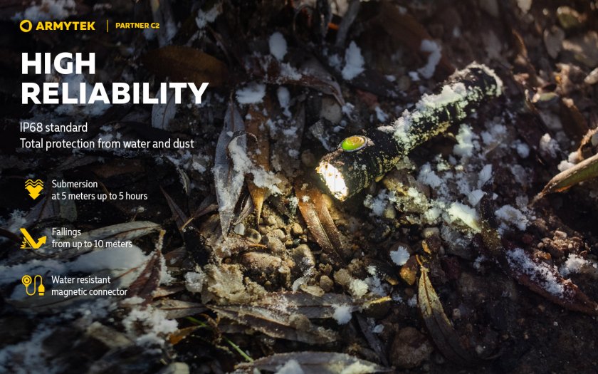 Lampe tactique Armytek Partner C2 lumière froide