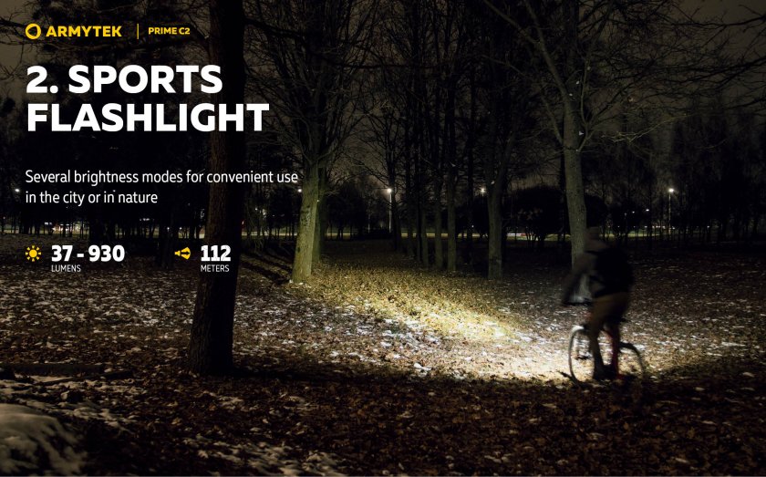 Lampe Armytek Prime C2 - lumière chaude