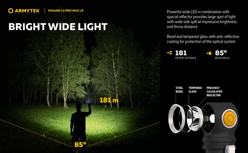 Zaklamp Armytek Wizard C2 Pro MAX LR koud licht