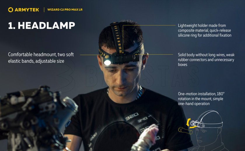 Zaklamp Armytek Wizard C2 Pro MAX LR koud licht