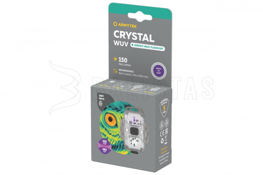 Lampe multifonction Armytek Crystal - gris UV