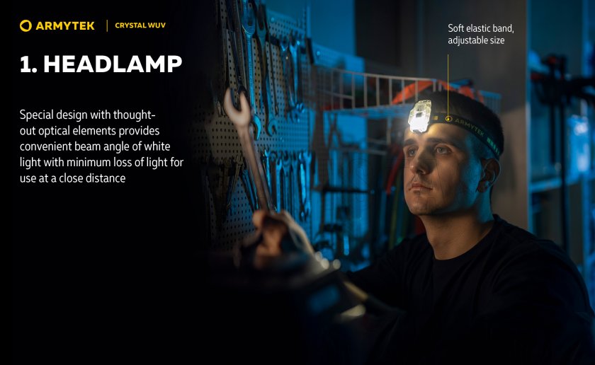Lampe multifonction Armytek Crystal - gris UV