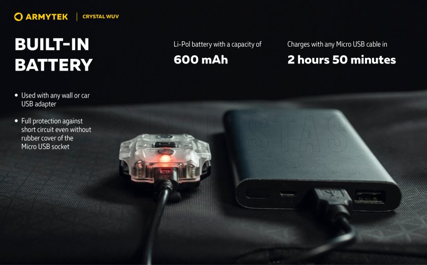 Lampe multifonction Armytek Crystal - gris UV