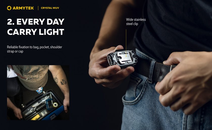 Lampe multifonction Armytek Crystal - gris UV