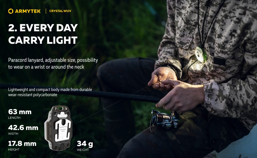 Lampe multifonction Armytek Crystal - gris UV