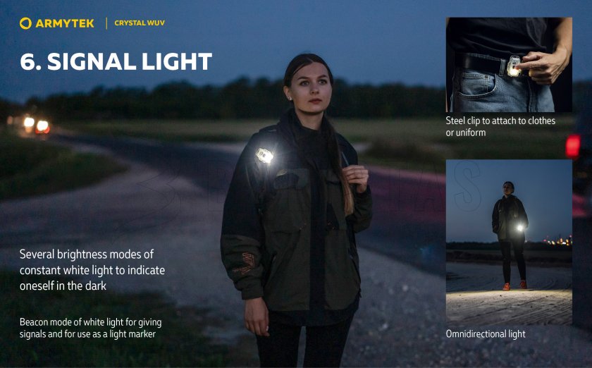 Lampe multifonction Armytek Crystal - gris UV