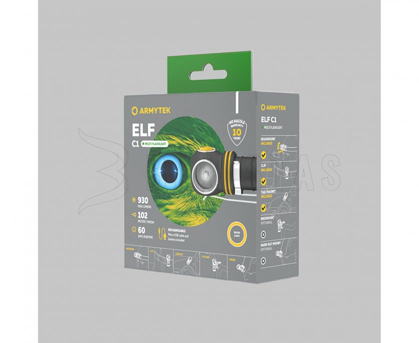 Lampe multifonction Armytek Elf C1 v2 lumière chaude