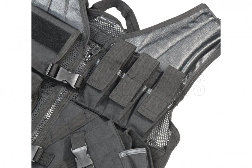 Gilet tactique Mil-Tec CROSSDRAW USMC noir