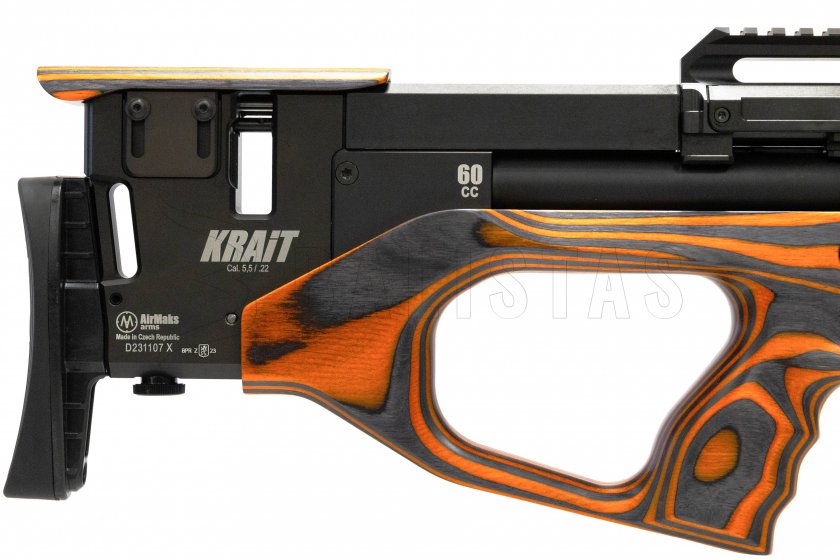 Carabine à air comprimé AirMaks Krait WX Tube 5,5mm Orange Lamino