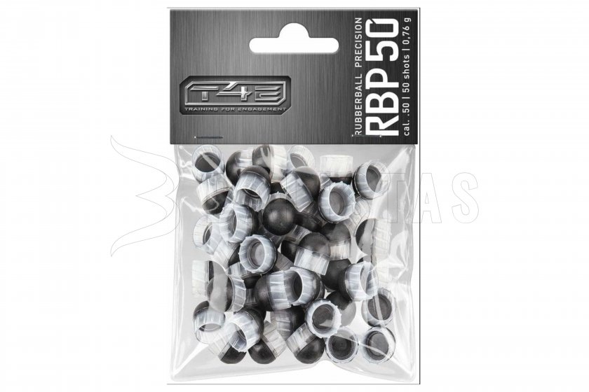 Billes T4E Rubber Ball Precision RBP .50 polymère 50pcs