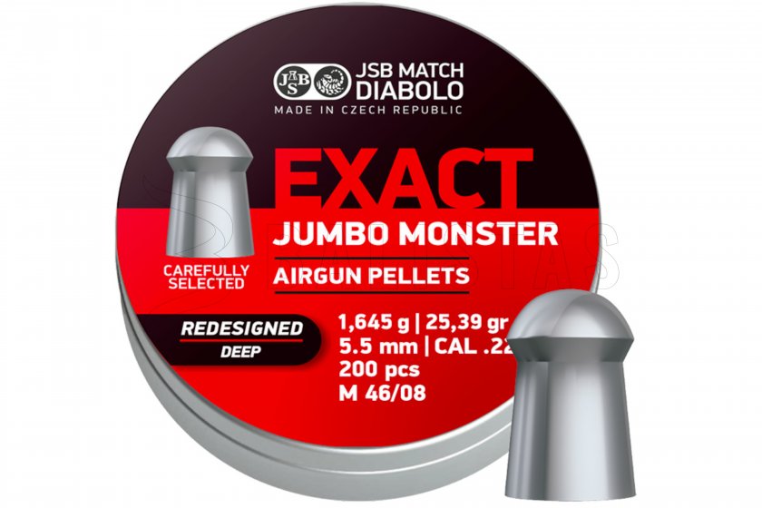 Diabolo JSB Exact Jumbo Monster Redesigned DEEP 5,52mm 200st