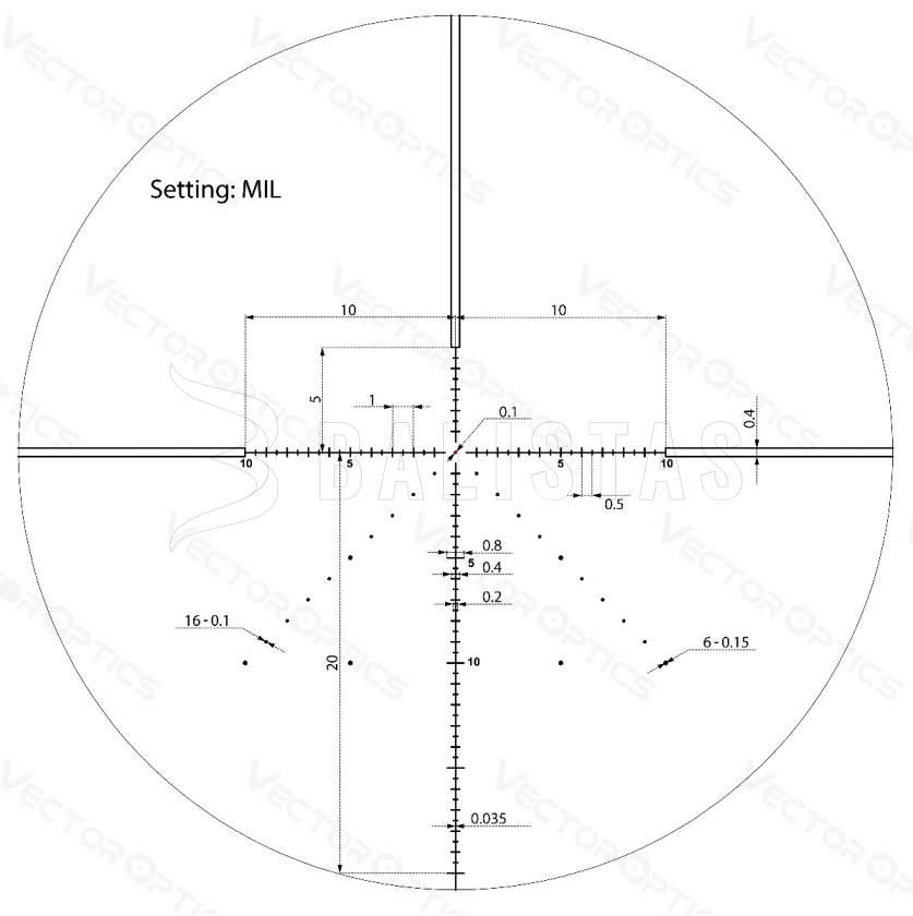 Richtkijker Vector Optics Veyron 4-16x44 IR FFP Compact