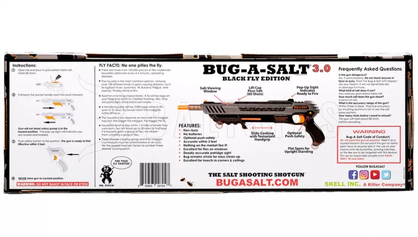 Fusil à sel Bug-A-Salt 3.0 Black Fly