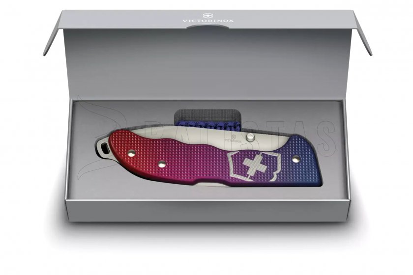 Mes Victorinox Evoke Alox blauw-rood
