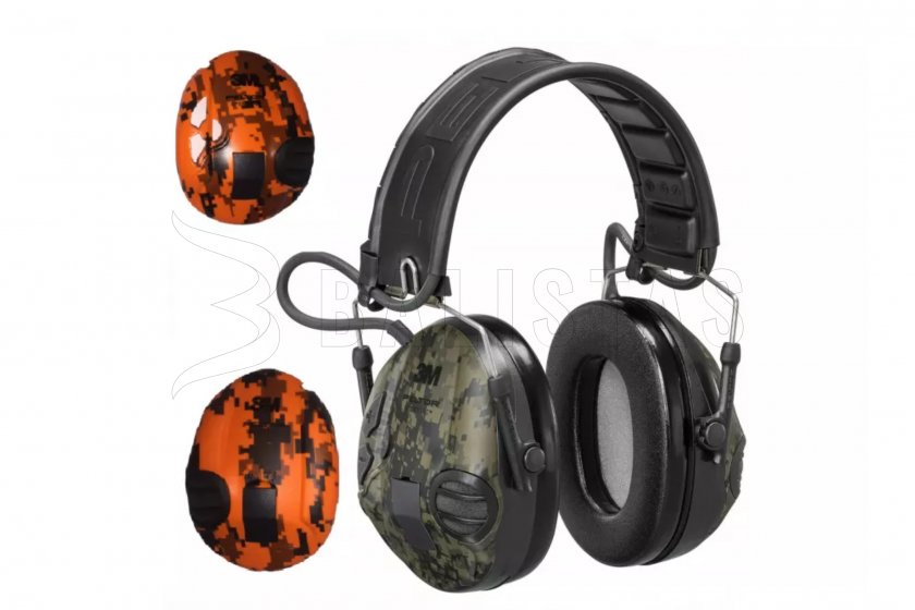 Peltor SportTac actieve oorkappen 26SNR digicamo oranje/groen