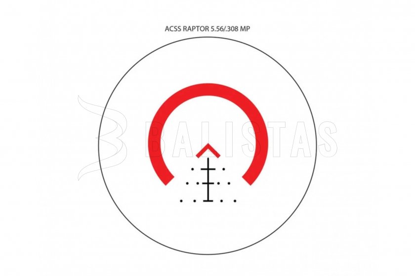 Prismatische richtkijker Primary Arms SLx 3x Micro Prism iR Red ACSS Raptor 5,56/.308 Meter