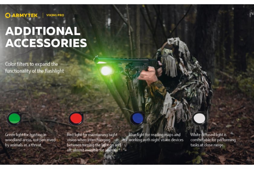 Zaklamp Armytek Viking PRO SET koud licht