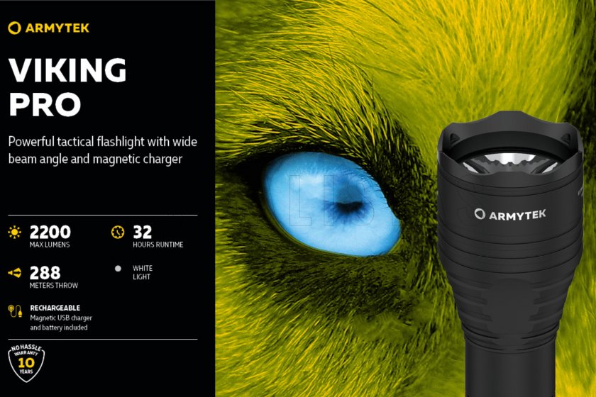 Zaklamp Armytek Viking PRO SET koud licht