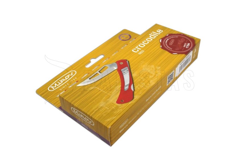 Couteau Mikov Crocodile 243-NH-1 / clip - rouge