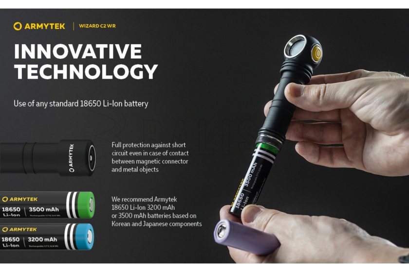 Lampe multifonction Armytek Wizard C2 WR USB lumière chaude/rouge
