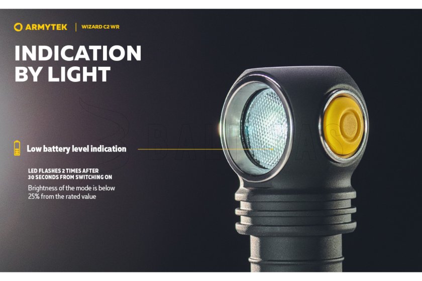 Lampe multifonction Armytek Wizard C2 WR USB lumière chaude/rouge