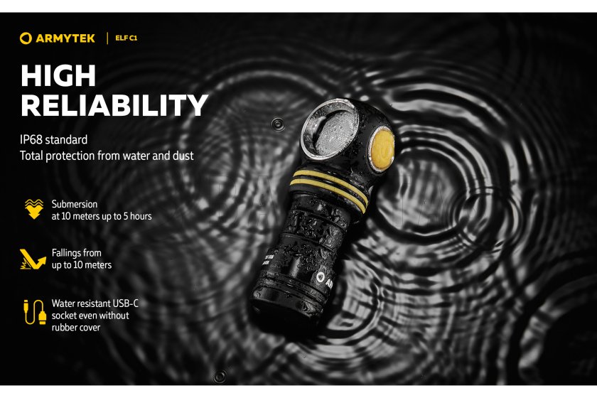 Lampe multifonction Armytek Elf C1 USB-C lumière blanche