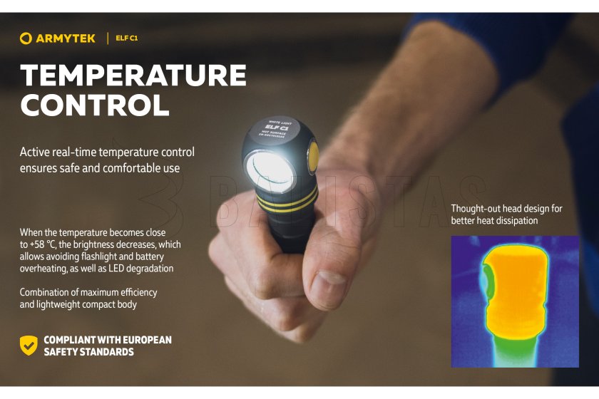 Lampe multifonction Armytek Elf C1 USB-C lumière blanche
