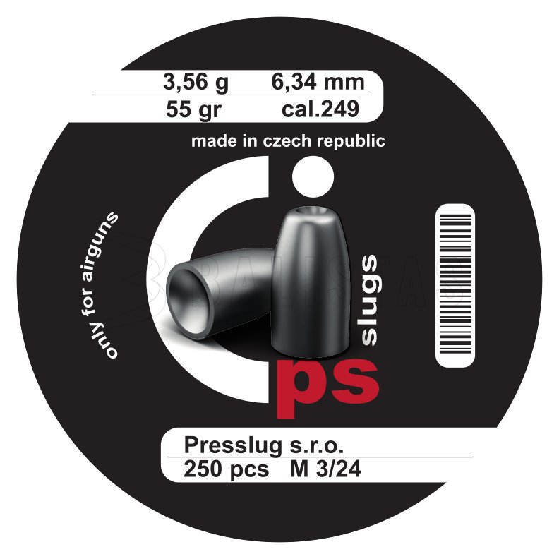 Presslug PS Slugs 6,34mm/.249, 3,56g/55gr 250st