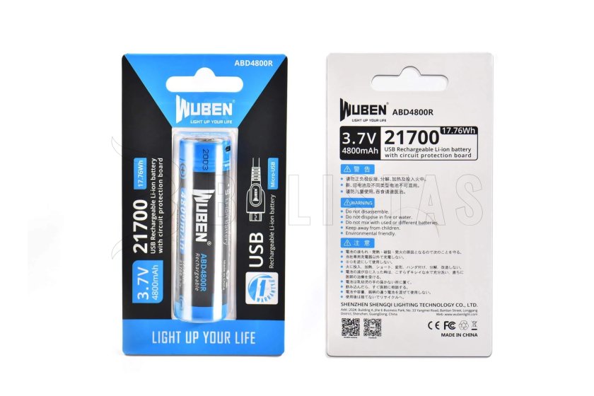 Batterie Wuben 21700 B Li-Ion 4800mAh R
