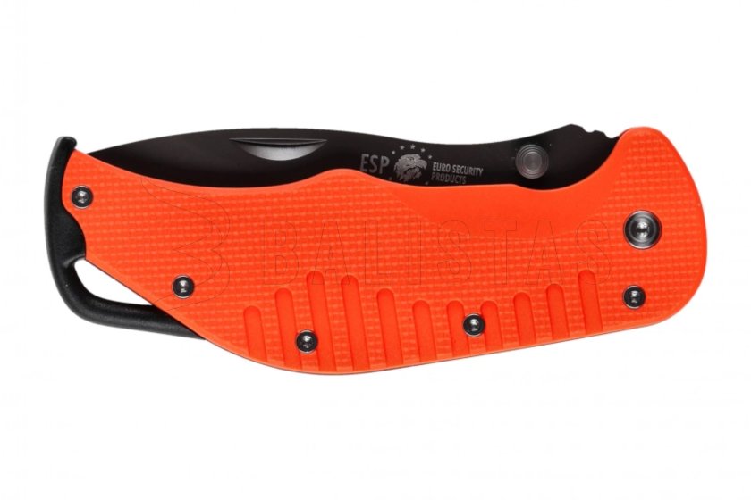 Couteau EDC pliant ESP à lame lisse - orange