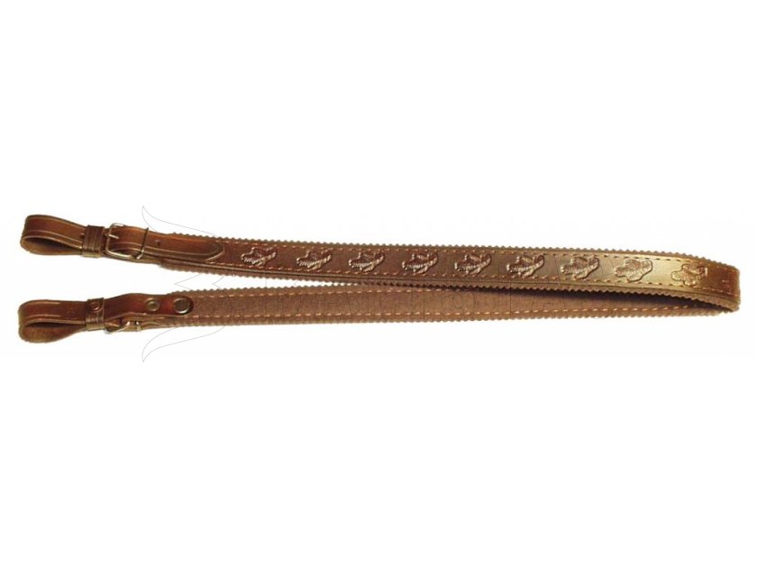 Sangle en cuir pour arme doublée feutre 2cm