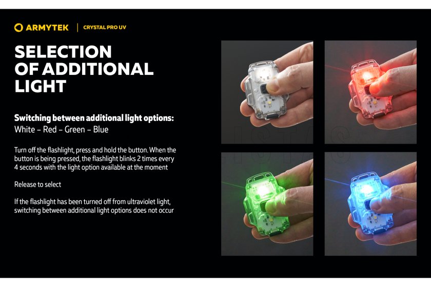 Lampe multifonction Armytek Crystal Pro UV - vert