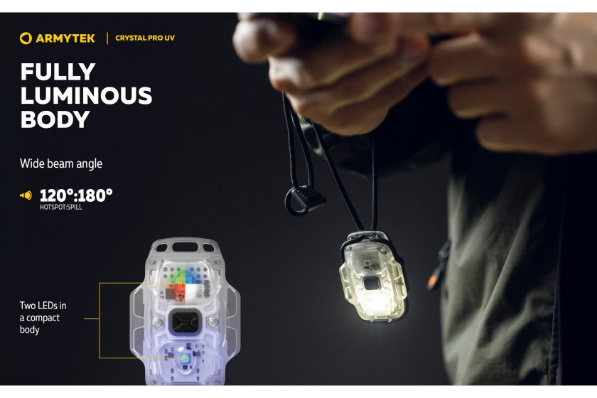 Lampe multifonction Armytek Crystal Pro UV - vert