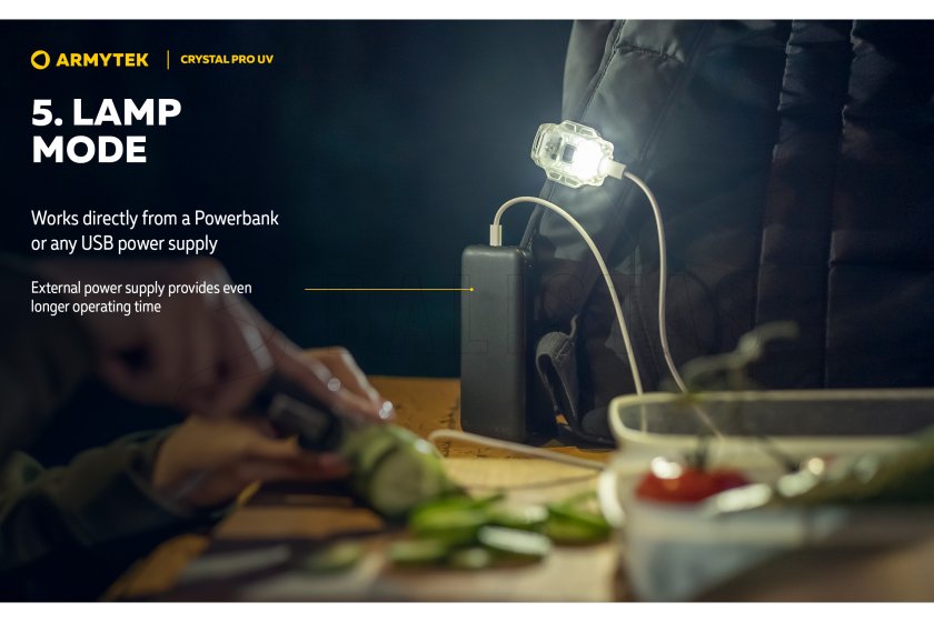 Lampe multifonction Armytek Crystal Pro UV - vert