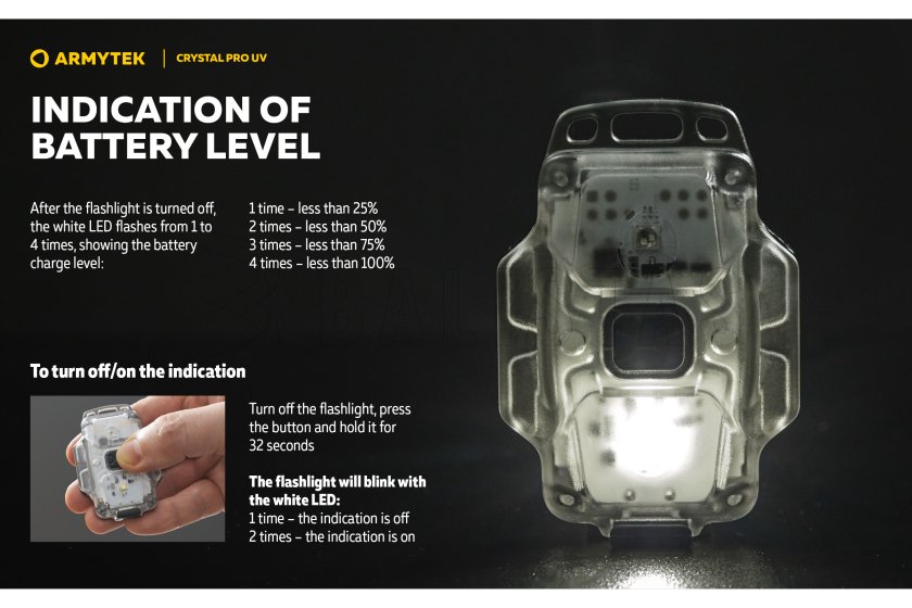 Lampe multifonction Armytek Crystal Pro UV - vert