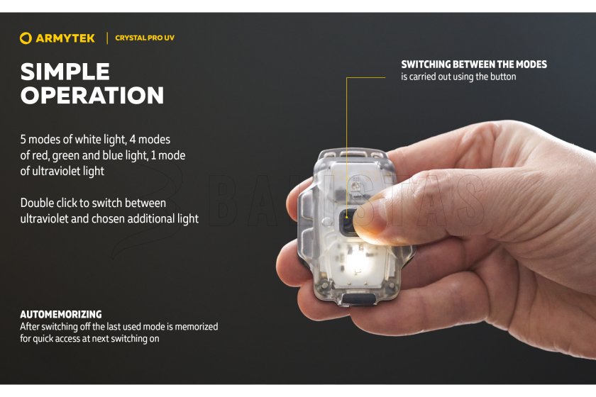 Lampe multifonction Armytek Crystal Pro UV - vert