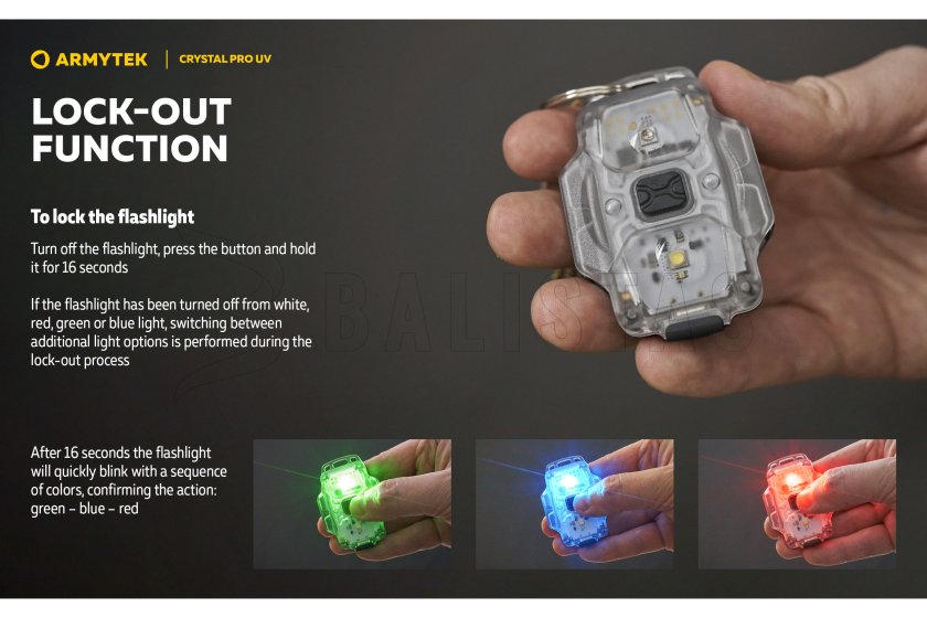 Lampe multifonction Armytek Crystal Pro UV - vert