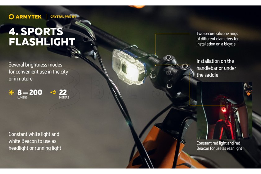 Lampe multifonction Armytek Crystal Pro UV - vert
